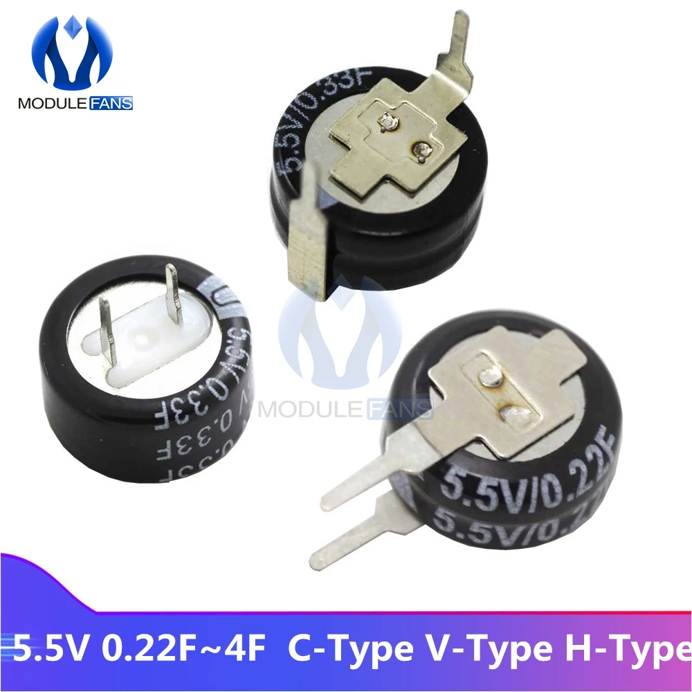 5PCS C-Type H-Type V-Type Farad Capacitor 5.5V 0.22F 0.33F 0.47F 0.68F 1F 1.5F 4F Low ESR H C V Style Super Capacitor
5PCS C-Type H-Type V-Type Farad Capacitor 5.5V 0.22F 0.33F 0.47F 0.68F 1F 1.5F 4F Low ESR H C V Style Super Capacitor