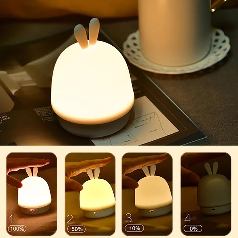 Cute Silicone Touch LED Children's Night Light Baby Kids Rabbit Mushroom Timing Function USB Charging LED Night Lamp Holiday
Cute Silicone Touch LED Children's Night Light Baby Kids Rabbit Mushroom Timing Function USB Charging LED Night Lamp Holiday