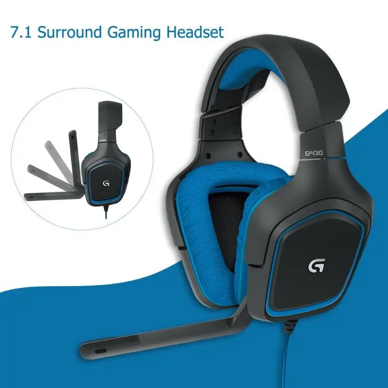 Logitech G430 7.1 Surround Gaming Headset Stereo USB Wired Headphones Adjustable Noise-cancelling Rotating Ear Cups For PC/PUBG
Logitech G430 7.1 Surround Gaming Headset Stereo USB Wired Headphones Adjustable Noise-cancelling Rotating Ear Cups For PC/PUBG