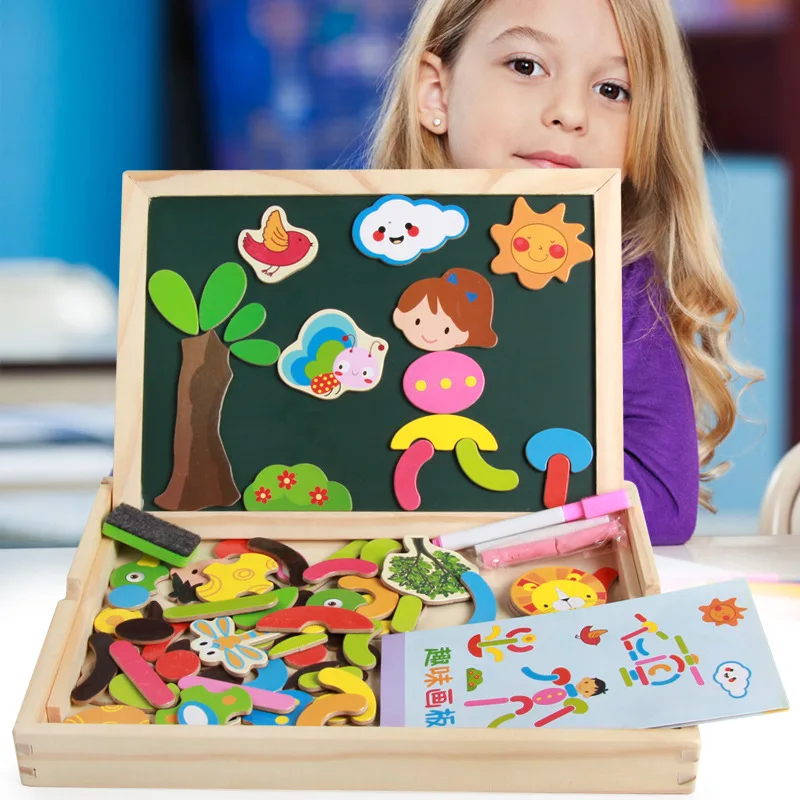 Children'S Educational Early Childhood Toy Multi-functional Jigsaw Puzzle Double-Sided Sketchpad Magnetic Drawing Board Fun Joyp
Children'S Educational Early Childhood Toy Multi-functional Jigsaw Puzzle Double-Sided Sketchpad Magnetic Drawing Board Fun Joyp