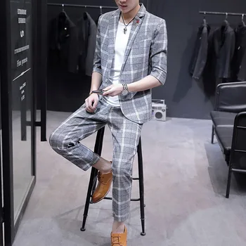 Suit Men England Style Zi Suit Suit Male Hairstyle Teacher Leisure Suit Two-piece Set Trend
Suit Men England Style Zi Suit Suit Male Hairstyle Teacher Leisure Suit Two-piece Set Trend