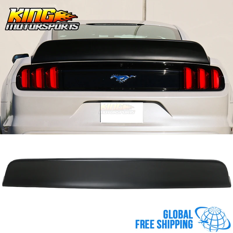 Подходит для 15-17 Ford Mustang Coupe IKON Style Матовый Черный спойлер багажника Duckbill PP Global