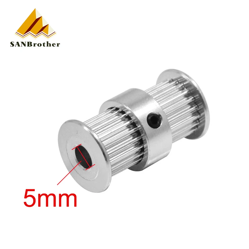 GT2 pulley type double head GT2 20 teeth 9mm width bore 5 & 8mm timing pulley for GT2 Timing belt 3D printer part gear
GT2 pulley type double head GT2 20 teeth 9mm width bore 5 & 8mm timing pulley for GT2 Timing belt 3D printer part gear