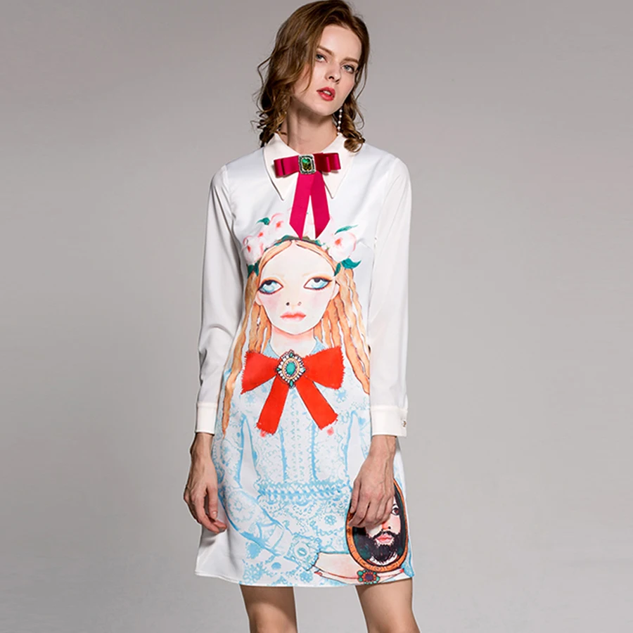 New Runway Dress Fashion Designer Long Sleeve Elegant Slim Mini Women Print Dresses
New Runway Dress Fashion Designer Long Sleeve Elegant Slim Mini Women Print Dresses