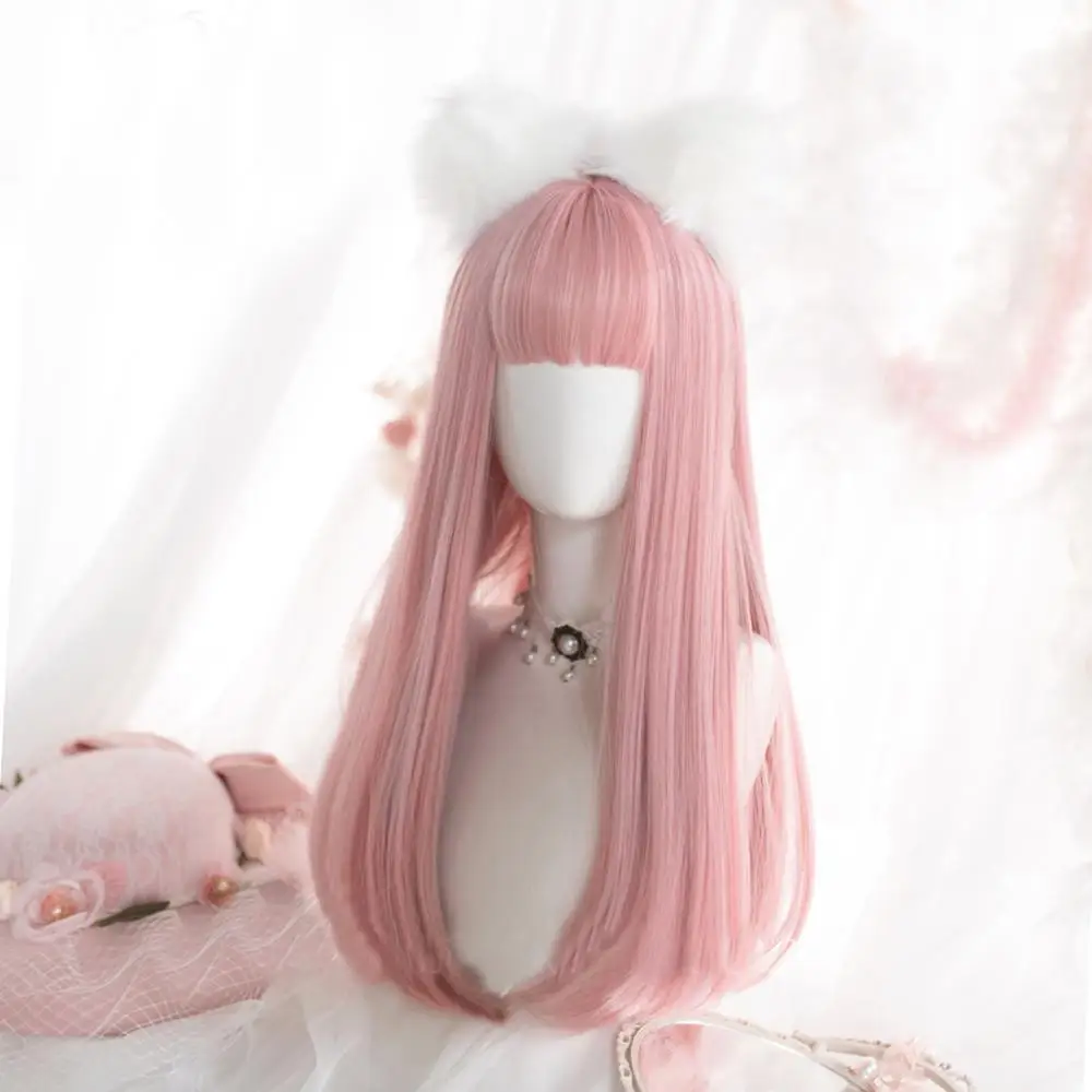 CosplayMix 55CM Lolita Heat Resistant Japan Cute Long Straight Hair Pink Cosplay Wig Anime Party Synthetic Bangs+Cap
CosplayMix 55CM Lolita Heat Resistant Japan Cute Long Straight Hair Pink Cosplay Wig Anime Party Synthetic Bangs+Cap