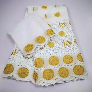 White And Gold Dry Lace With Stones Swiss Voile Laces In Switzerland 2020 High Quality African 100% Cotton Wedding Bride Fabrics
White And Gold Dry Lace With Stones Swiss Voile Laces In Switzerland 2020 High Quality African 100% Cotton Wedding Bride Fabrics