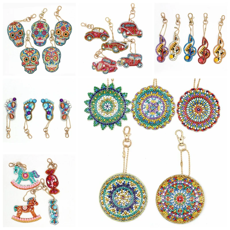 5D Diamond Painting Keychain Rhinestone Embroidery Pendant DIY Craft Mosaic Cross Stitch Diamond Painting Mandala Accessories
5D Diamond Painting Keychain Rhinestone Embroidery Pendant DIY Craft Mosaic Cross Stitch Diamond Painting Mandala Accessories
