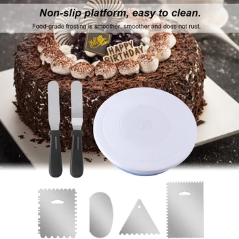 7pcs Icing Spatula Reusable Baking Kitchen Revolving Home Rotating Stand Smooth Cake Decorating Turntable Easy Clean Cooking
7pcs Icing Spatula Reusable Baking Kitchen Revolving Home Rotating Stand Smooth Cake Decorating Turntable Easy Clean Cooking