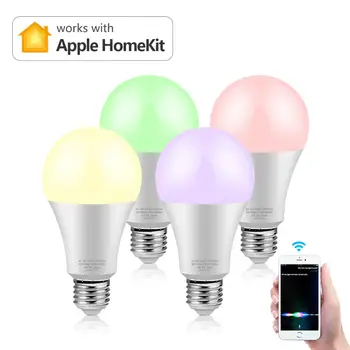 E27 8W Dimmable Wifi Smart LED light Bulb Smart Home lamp Works with Apple HomeKit and Siri Voice Control 16 Million Full Colors
E27 8W Dimmable Wifi Smart LED light Bulb Smart Home lamp Works with Apple HomeKit and Siri Voice Control 16 Million Full Colors
