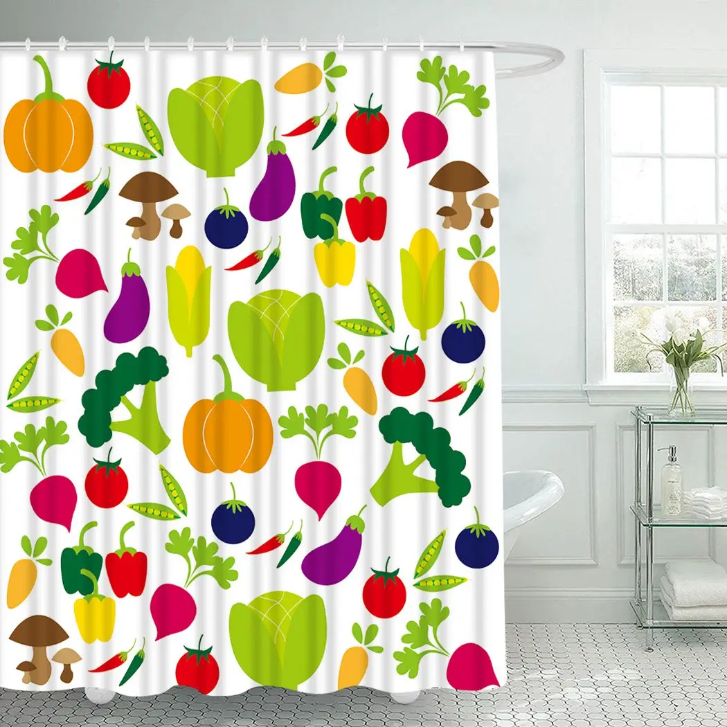 Vegetables Shower Curtain With Hooks For Bathroom Pumpkin Corn Waterproof Polyester Bath Shower Curtain Set Home Bathroom Decor
Vegetables Shower Curtain With Hooks For Bathroom Pumpkin Corn Waterproof Polyester Bath Shower Curtain Set Home Bathroom Decor