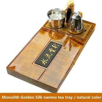 Home Simple Wooden Tea Tray Gold Silk nanmu Tea Set Fully Automatic Solid Wood Hand Carved Superior Quality Tea Table
Home Simple Wooden Tea Tray Gold Silk nanmu Tea Set Fully Automatic Solid Wood Hand Carved Superior Quality Tea Table