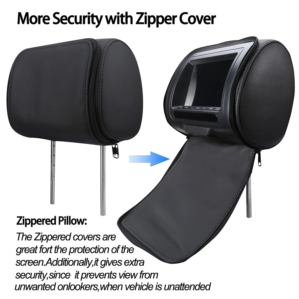 7 Inch HD Zipper Cover Monitor USB Multifunction Infrared Adjustable Game Car Headrest LCD Screen DVD Player Video Speaker
7 Inch HD Zipper Cover Monitor USB Multifunction Infrared Adjustable Game Car Headrest LCD Screen DVD Player Video Speaker