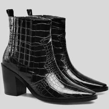 Luxury Brand Big Size 43 Genuine Leather Chunky Heels Pointed Toe All Match Chelsea Ankle Boot Winter Boots Shoes Women
Luxury Brand Big Size 43 Genuine Leather Chunky Heels Pointed Toe All Match Chelsea Ankle Boot Winter Boots Shoes Women