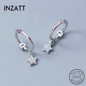 INZATT Real 925 Sterling Silver Zircon Star Hoop Earrings For Fashion Woman Geometric Earrings 2019 Cute Fine Jewelry Gift
INZATT Real 925 Sterling Silver Zircon Star Hoop Earrings For Fashion Woman Geometric Earrings 2019 Cute Fine Jewelry Gift