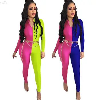 Patchwork Fall Skinny Sexy Jumpsuit Turtleneck Full Sleeve Zipper Bodycon Sexy Romper Casual Women Jumpsuit One Piece Overalls
Patchwork Fall Skinny Sexy Jumpsuit Turtleneck Full Sleeve Zipper Bodycon Sexy Romper Casual Women Jumpsuit One Piece Overalls