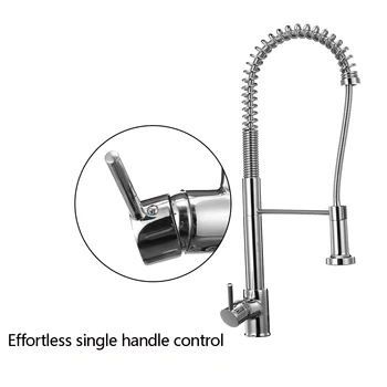 Chrome Spring Kitchen Faucet Pull out 360 Rotation Kitchen Faucets Side Sprayer Spout Single Handle Mixer Tap Sink Faucet
Chrome Spring Kitchen Faucet Pull out 360 Rotation Kitchen Faucets Side Sprayer Spout Single Handle Mixer Tap Sink Faucet