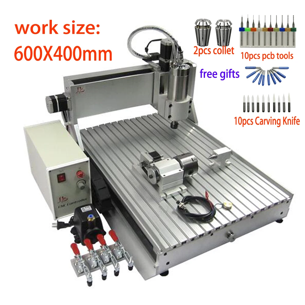 cnc 6040 4 axis cnc router machines 2.2kw 1.5kw 800w wood metal carving machine USB Mach3 control Woodworking Milling Engraver
cnc 6040 4 axis cnc router machines 2.2kw 1.5kw 800w wood metal carving machine USB Mach3 control Woodworking Milling Engraver