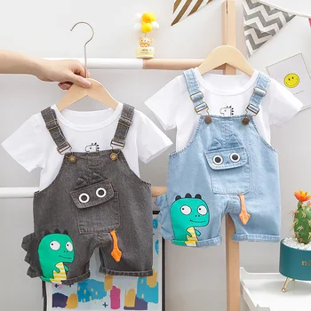 Children's Sets New Summer Boys Cute Cartoon Clothes Kids Fashion Clothing Baby T-shirt and Strap Sets Clothes 
Children's Sets New Summer Boys Cute Cartoon Clothes Kids Fashion Clothing Baby T-shirt and Strap Sets Clothes