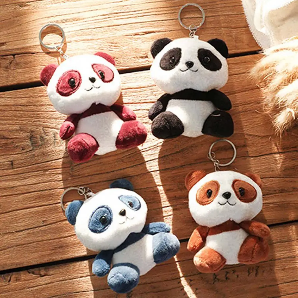 

Cute Cartoon Panda Plush Stuffed Doll Toy Keychain Key Ring Backpack Ornament New