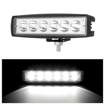 

6inch Led Bar Driving Fog Offroad LED Work Car Light 18W 12V LED Universal Car 4WD Led beams Work Light Bar Spotlight Flood Lamp