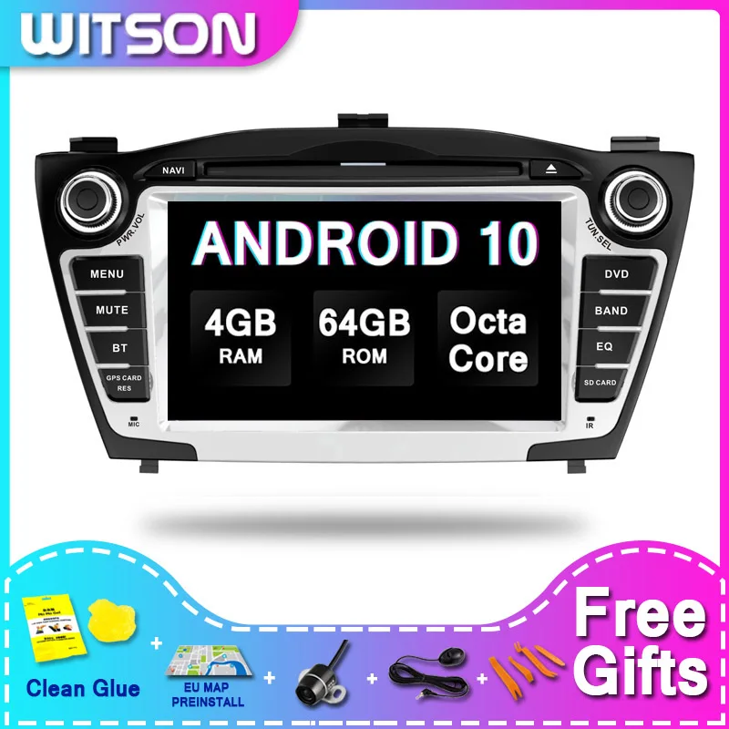 Автомобильный DVD-плеер WITSON 4 + 64 ГБ Android 10 0 GPS для HYUNDAI IX35 2009-2013 | Автомобили и