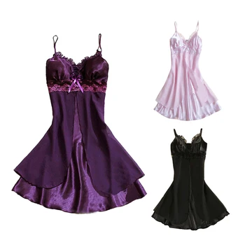 Women Sexy Lace Sleep Dress Night Gown Sleeveless Nightdress V-neck Pajamas Nightwear
Women Sexy Lace Sleep Dress Night Gown Sleeveless Nightdress V-neck Pajamas Nightwear