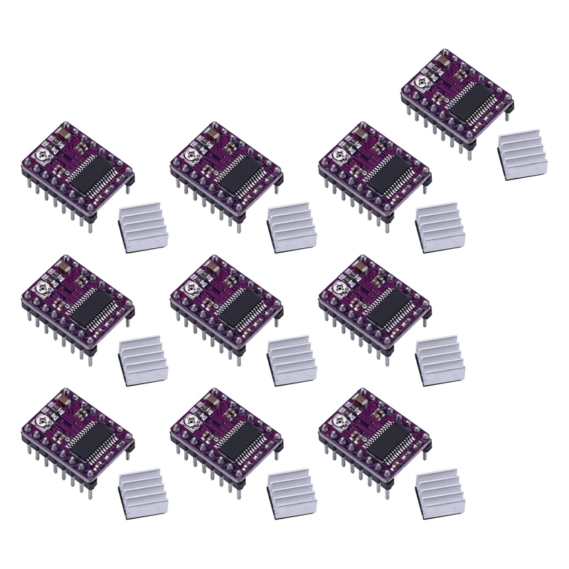 Semoic 10Pcs Stepstick Drv8825 Stepper Motor Driver 4 PCB Board Replace A4988 3D Printer Parts for SKR V1.3 PRO MKS GEN