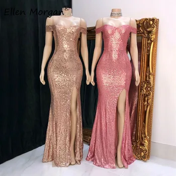 Sparkling Sequined Long Mermaid Prom Dresses for Women Vestido De Festa Off Shoulder Split Real Photos Events Party Gowns 2020
Sparkling Sequined Long Mermaid Prom Dresses for Women Vestido De Festa Off Shoulder Split Real Photos Events Party Gowns 2020