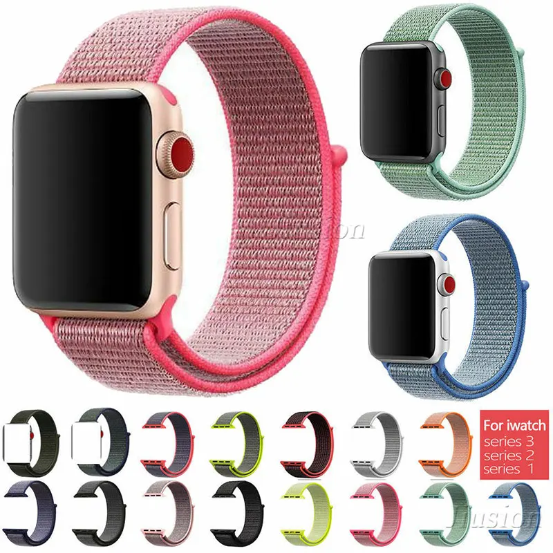 Фото Для Apple Watch версии 4/3/2/1 нейлон Smartwatch band мягкий дышащий спортивный бесшовный Iwatchband