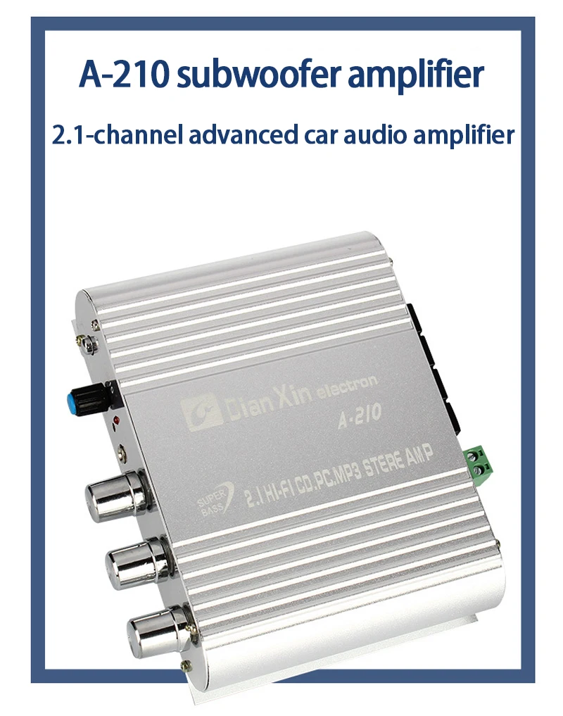 KYYSLB 40 Вт * 2 4-8ohm DC12-15V A-210 усилитель мощности 1 канальный автомобильный динамика |