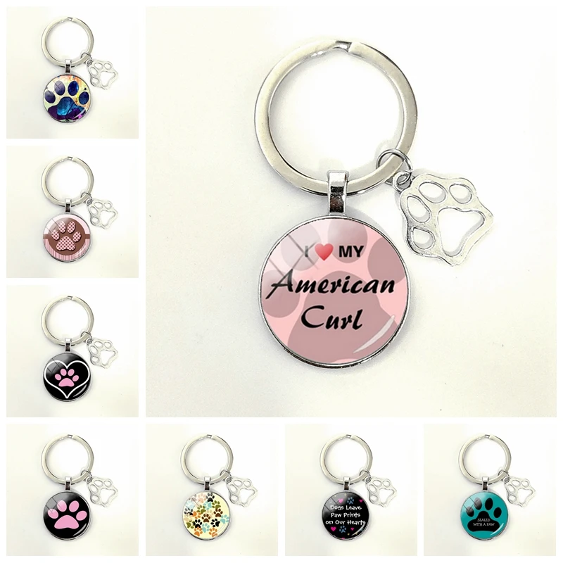 2020 Cute Animal Paw Print Key Chain Cat and Dog Glass Pendant Mini Pattern Key Ring To Send Girls Favorite Small Gifts
2020 Cute Animal Paw Print Key Chain Cat and Dog Glass Pendant Mini Pattern Key Ring To Send Girls Favorite Small Gifts