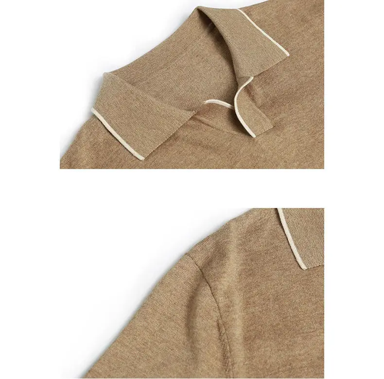 MuLS Brand Male Polo Shirt Men Quality Combed Cotton Summer Solid Knit Sweater Polo Male Pullover Trun-down Collar Plus Size 4XL 09
