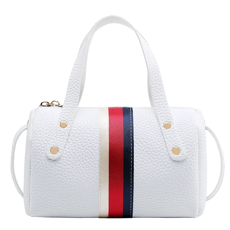 Korean Contrasting Color Color Stripes Embossed Leather Boston Hand Change Bag 2019 Spring And Summer New Shoulder Bag
Korean Contrasting Color Color Stripes Embossed Leather Boston Hand Change Bag 2019 Spring And Summer New Shoulder Bag