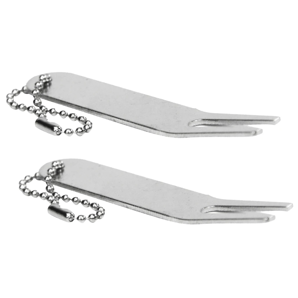 2Pcs 80mm Zinc Alloy Golf Divot Tool Pitch Repair Fork Golfer Kit Accessory 2Pcs 80mm Zinc Alloy Golf Divot Tool Pitch Repair Fork Golfer Kit Accessory