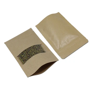 3.9''x5.9'' (10x15cm) Brown Kraft Paper W/ Clear Window Stand Up Packing Package Bag for Food Coffee Storage Zipper Zip Lock Bag 
3.9''x5.9'' (10x15cm) Brown Kraft Paper W/ Clear Window Stand Up Packing Package Bag for Food Coffee Storage Zipper Zip Lock Bag
