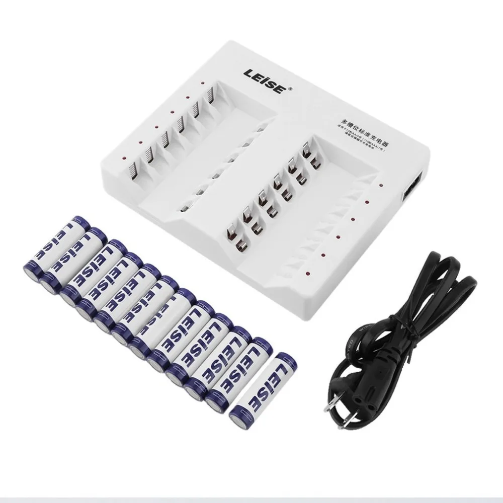LEISE 12 Slots Smart Rechargeable Battery Charger Set Adapter For AA/AAA Ni-MH Nicd 12PCS 2200mAh AA Batteries US Plug
LEISE 12 Slots Smart Rechargeable Battery Charger Set Adapter For AA/AAA Ni-MH Nicd 12PCS 2200mAh AA Batteries US Plug