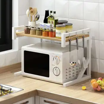 2 Layer Stainless steel Kitchen Shelf Multi-use Microwave Oven Rack Stand Storage Rack Spicing Rack Table Oven Rack with 3 Hooks 
2 Layer Stainless steel Kitchen Shelf Multi-use Microwave Oven Rack Stand Storage Rack Spicing Rack Table Oven Rack with 3 Hooks