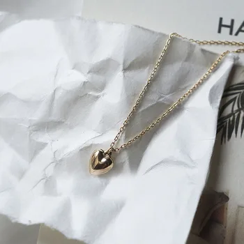 Minimalist Gold Silver Color Chain Heart Necklace Women Simple Hearts Choker Necklaces Fashion Jewelry 
Minimalist Gold Silver Color Chain Heart Necklace Women Simple Hearts Choker Necklaces Fashion Jewelry