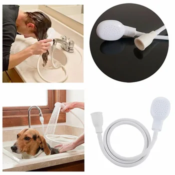 New Pet Dog Cat Shower Head Multi-functional Tap Faucet Spray Drains Strainer With Hose Washing Hair Save Water Bath Heads Tools 
New Pet Dog Cat Shower Head Multi-functional Tap Faucet Spray Drains Strainer With Hose Washing Hair Save Water Bath Heads Tools