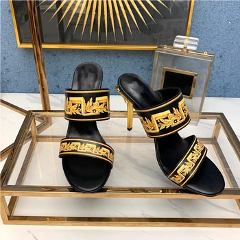 Women Designer High Heels Sandals Summer Shoes For Women Slides & Ladies Heels Slippers Fashion Luxury Brand Handmade Logo Shoes
Women Designer High Heels Sandals Summer Shoes For Women Slides & Ladies Heels Slippers Fashion Luxury Brand Handmade Logo Shoes