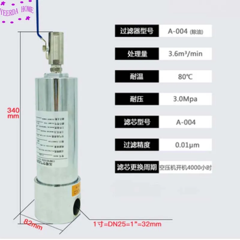 Воздушный компрессор высокого давления 3Mpa масляный и водный фильтр точный для