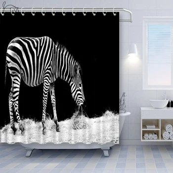 NYAA 3D Zebra Waterproof Thickened Shower Curtain With Hock Bathroom Curtains Black And White Modern Bath Bathing For Home Decor
NYAA 3D Zebra Waterproof Thickened Shower Curtain With Hock Bathroom Curtains Black And White Modern Bath Bathing For Home Decor