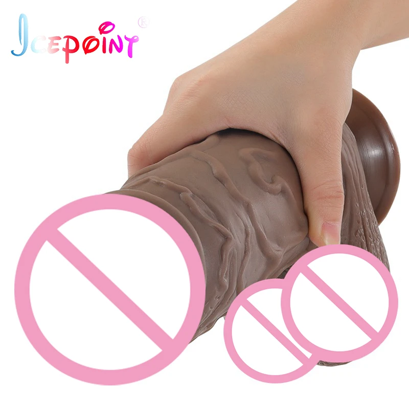 ICEPOINT Size 260*70mm huge thick flesh Dildo, realistic penis large Dong Big Cock Dick Adult Women Erotic Insert Sex Products