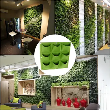 Felt Planting Bag Wall Hanging Vertical 12-Pocket Planter Felt Growing Bag for Garden Outdoor Green 1mx50cm Flat Bottom 18 Pouch
Felt Planting Bag Wall Hanging Vertical 12-Pocket Planter Felt Growing Bag for Garden Outdoor Green 1mx50cm Flat Bottom 18 Pouch