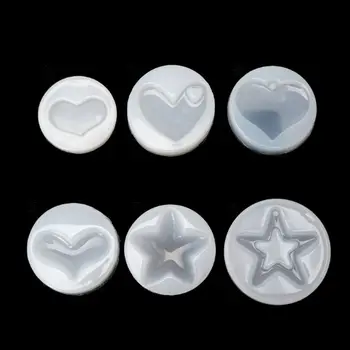 6Pcs Star Heart Silicone Jewelry Resin Mold Star Heart Mold Kit Resin Casting Mold Jewelry Making Art Craft Tools 
6Pcs Star Heart Silicone Jewelry Resin Mold Star Heart Mold Kit Resin Casting Mold Jewelry Making Art Craft Tools