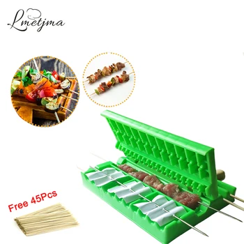 LMETJMA BBQ Skewers Food Grade PP BBQ Kabob Skewer Maker Tools Vegetable Roll Tofu Meat Skewers BBQ Tools KC0404
LMETJMA BBQ Skewers Food Grade PP BBQ Kabob Skewer Maker Tools Vegetable Roll Tofu Meat Skewers BBQ Tools KC0404