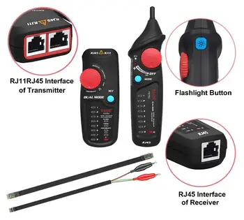 Cable Tester Wire Tracker RJ45 RJ11 Network Telephone LAN Line Finder for Network Cable Collation, Telephone Line Test Adjustabl
Cable Tester Wire Tracker RJ45 RJ11 Network Telephone LAN Line Finder for Network Cable Collation, Telephone Line Test Adjustabl