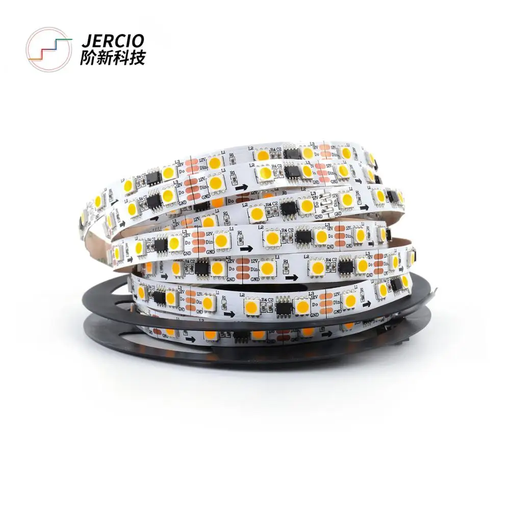 JERCIO WS2812b SMD5050 Single white color LED strip light tape smart rgb pixel for individually addressable ip20/65/67 DC12V
JERCIO WS2812b SMD5050 Single white color LED strip light tape smart rgb pixel for individually addressable ip20/65/67 DC12V