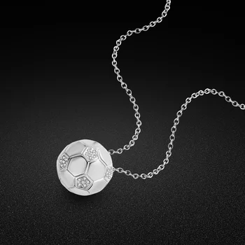 OL Style Creative Silver Jewelry Women's 925 Sterling Silver Necklace Football Pendant Clavicle Necklace Solid Silver Chain Gift
OL Style Creative Silver Jewelry Women's 925 Sterling Silver Necklace Football Pendant Clavicle Necklace Solid Silver Chain Gift