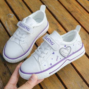 Children's Small White Shoes 2020 Spring Autumn Child Velcro Board Shoes Boy Girl Fashion Trendy Student Sports Shoes